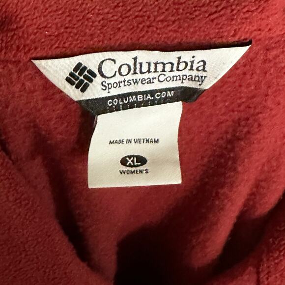 Columbia Women’s Red Fleece Full Zip Jacket, XL, Pre-owned - Picture 4 of 5